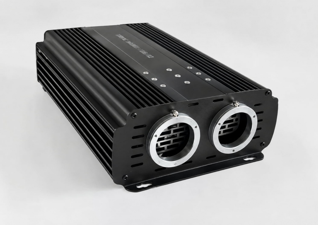 Professional dual-output LED fiber optic light engine with aluminum heat-dissipation housing, designed for star ceilings, galaxy ceilings and decorative fiber optic lighting systems. Professional dual-output LED fiber optic light engine with aluminum heat-dissipation housing, designed for star ceilings, galaxy ceilings and decorative fiber optic lighting systems.