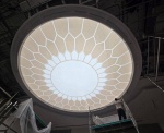 Printed Stretch Ceiling with LED Backlighting – Round Ceiling Design in Dubai