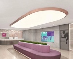 Custom Shape Stretch Ceiling Light Box with 4000K LED Lighting – Hospital Entrance in Festival City Mall, Dubai