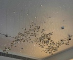 Luxury White Starry Stretch Ceiling with Magnetic Track Lighting in Abu Dhabi Villa