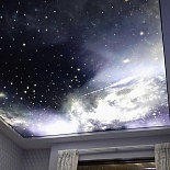 Stretch ceiling with fiber optic stars i Dubai